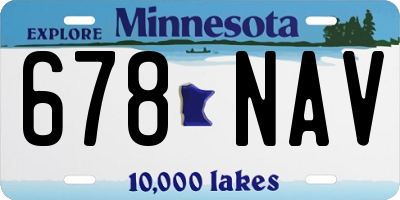 MN license plate 678NAV