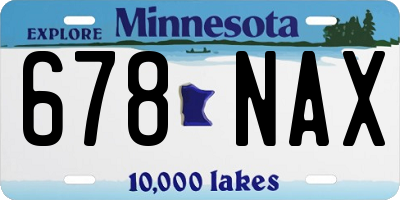 MN license plate 678NAX