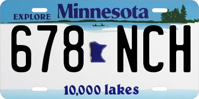 MN license plate 678NCH