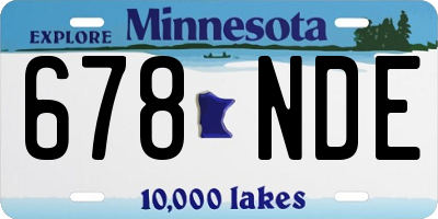 MN license plate 678NDE