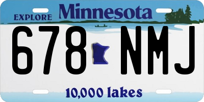 MN license plate 678NMJ