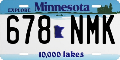 MN license plate 678NMK