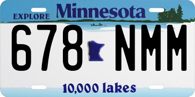 MN license plate 678NMM