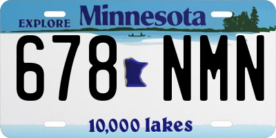 MN license plate 678NMN