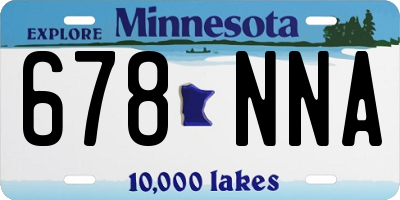 MN license plate 678NNA