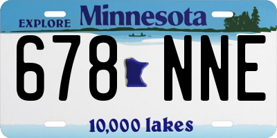 MN license plate 678NNE