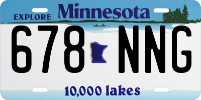 MN license plate 678NNG