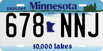 MN license plate 678NNJ