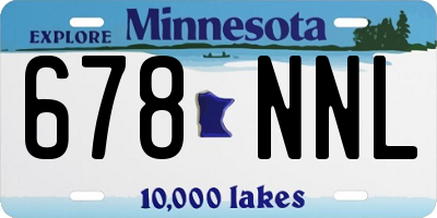 MN license plate 678NNL
