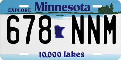 MN license plate 678NNM