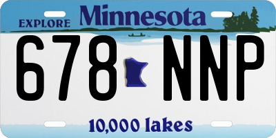 MN license plate 678NNP