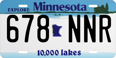 MN license plate 678NNR