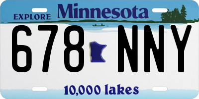 MN license plate 678NNY
