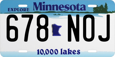 MN license plate 678NOJ