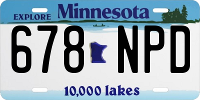 MN license plate 678NPD