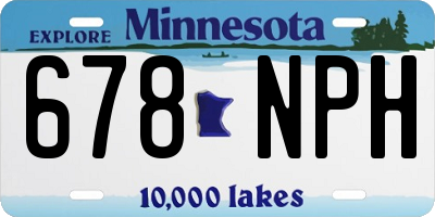 MN license plate 678NPH