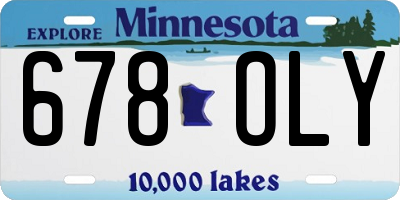 MN license plate 678OLY