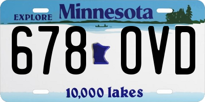 MN license plate 678OVD