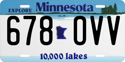 MN license plate 678OVV