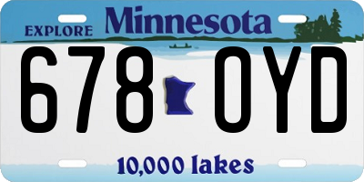 MN license plate 678OYD