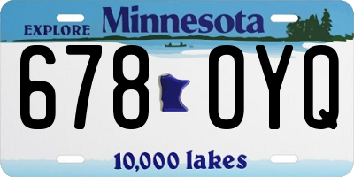 MN license plate 678OYQ