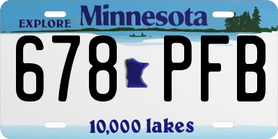 MN license plate 678PFB