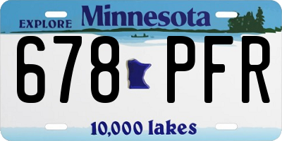 MN license plate 678PFR