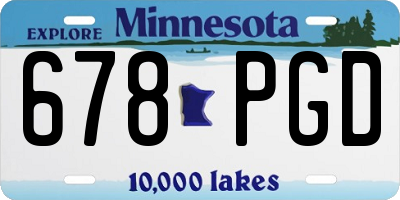 MN license plate 678PGD