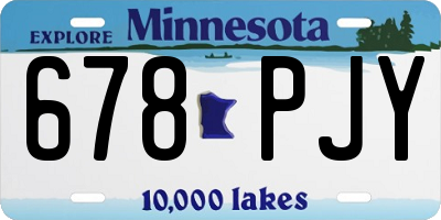 MN license plate 678PJY