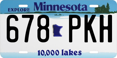 MN license plate 678PKH