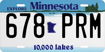 MN license plate 678PRM