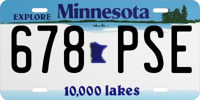 MN license plate 678PSE