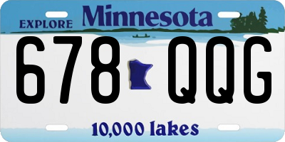 MN license plate 678QQG