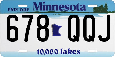 MN license plate 678QQJ