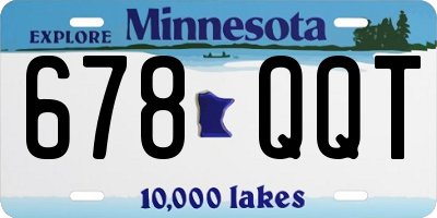 MN license plate 678QQT