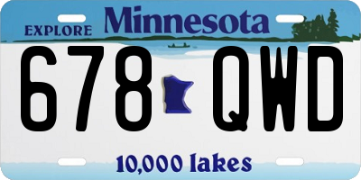 MN license plate 678QWD