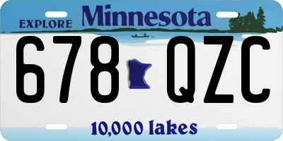 MN license plate 678QZC