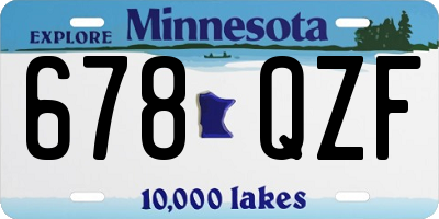MN license plate 678QZF