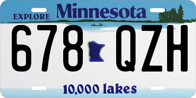 MN license plate 678QZH