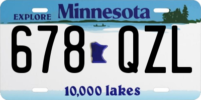 MN license plate 678QZL