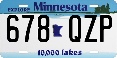 MN license plate 678QZP