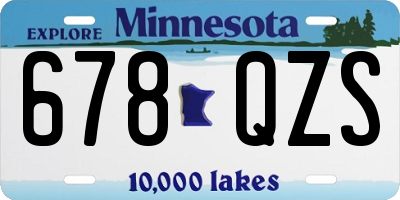 MN license plate 678QZS