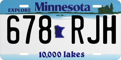 MN license plate 678RJH