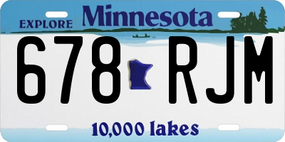 MN license plate 678RJM
