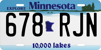 MN license plate 678RJN