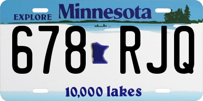 MN license plate 678RJQ