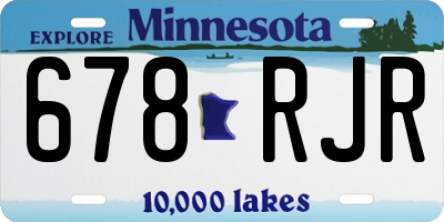 MN license plate 678RJR