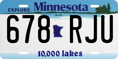 MN license plate 678RJU