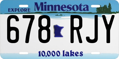 MN license plate 678RJY