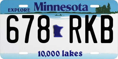 MN license plate 678RKB